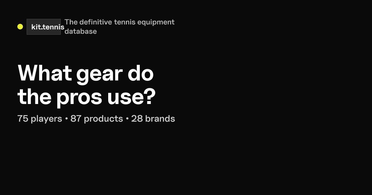 kit.tennis — What gear do the pros use?
